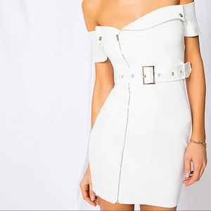 Sold Out Superdown White Terri Moto Dress